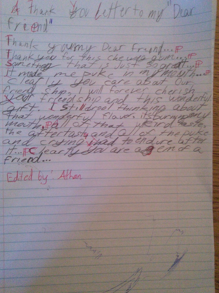 A Thank You Letter To My Dear Friend Mr Ewert S Class